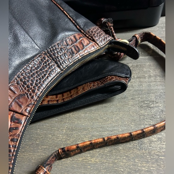 Brahmin Black Tuscan - Louise Hobo style vintage satchel - Picture 4 of 7